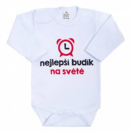 Body s potiskem New Baby nejlepší budík na světě