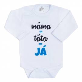 Body s potiskem New Baby máma plus táta rovná se JÁ