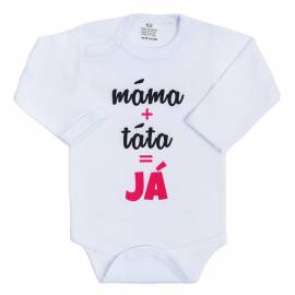 Body s potiskem New Baby máma plus táta rovná se JÁ