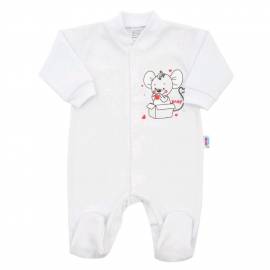 Kojenecký overal New Baby Mouse bílý