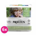 6x MOLTEX Pure&Nature Plienky jednorazové 4 Maxi (7-18 kg) 29 KS - ECONOMY PACK