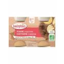 BABYBIO Jablko s gaštanovým pyré (2x 130 g) - ovocný príkrm