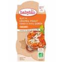 BABYBIO Menu zelenina s kuracím mäsom a quinoa (2x 200 g)