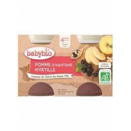 BABYBIO Príkrm jablko čučoriedky (2x 130 g)