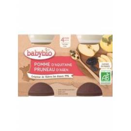 BABYBIO Príkrm jablko slivka (2x 130 g)