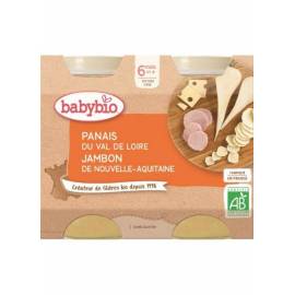 BABYBIO Paštrnák šunka Gruyère (2x 200 g) - mäsovo-zeleninový príkrm