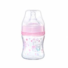 BABYONO Fľaša antikoliková Klasik ružová 120 ml 0m+