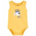 CARTER'S Body bez rukávov Yellow Fish chlapec 12m