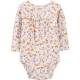 CARTER'S Body dlhý rukáv Floral dievča NB/ veľ. 56