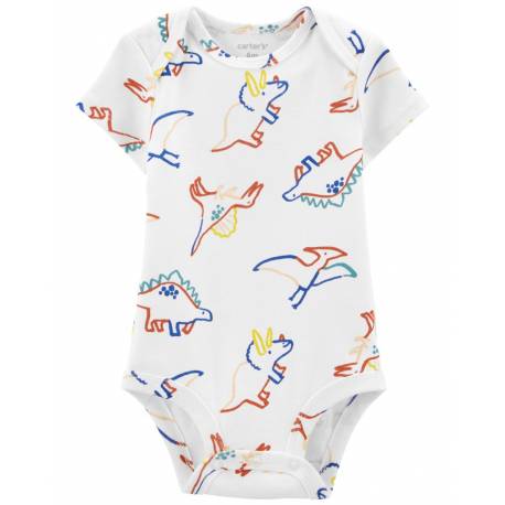 CARTER'S Body krátky rukáv Ivory Dino chlapec 3m