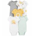 CARTER'S Body krátky rukáv Yellow & Grey neutrál 5ks 24m