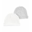 CARTER'S Čiapka White & Grey neutrál 2ks 0-3m