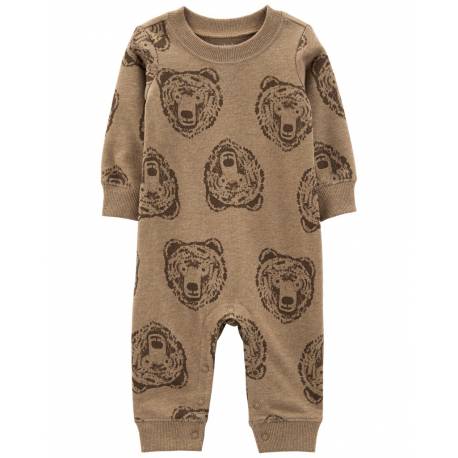 CARTER'S Overal bez nožičiek Brown Bear chlapec NB/ veľ. 56