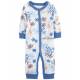 CARTER'S Overal bez nožičiek na cvoky Sleep&Play Blue Palm chlapec 9m