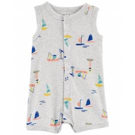 CARTER'S Overal letný Grey Boats chlapec 24m