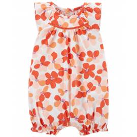 CARTER'S Overal letný Orange Floral dievča 3m