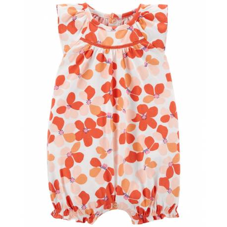 CARTER'S Overal letný Orange Floral dievča 3m