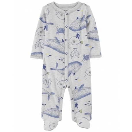 CARTER'S Overal na cvoky Sleep&Play Grey Ocean chlapec LBB NB/ veľ. 56