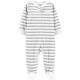 CARTER'S Overal na zips fleece Sleep&Play Grey&White Stripes neutrál PRE