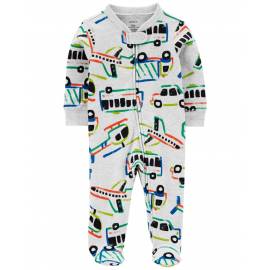 CARTER'S Overal na zips Sleep&Play Grey Vehicles chlapec PRE/ veľ. 46