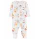 CARTER'S Overal na zips Sleep&Play White Flowers dievča NB/veľ. 56