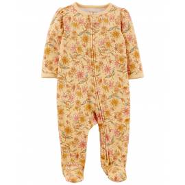 CARTER'S Overal na zips Sleep&Play Yellow Flowers dievča NB/veľ. 56