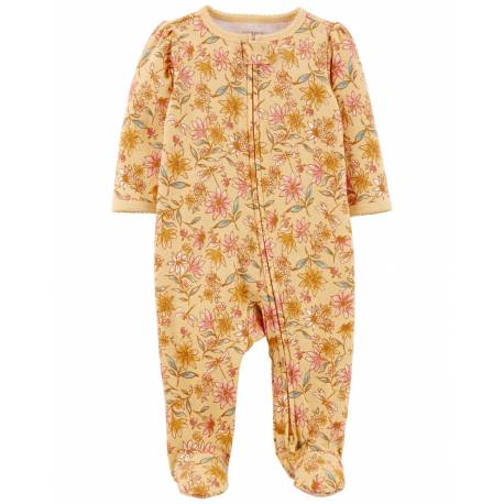 CARTER'S Overal na zips Sleep&Play Yellow Flowers dievča NB/veľ. 56