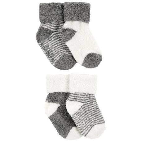 CARTER'S Ponožky Stripes Grey neutrál LBB 4ks 0-3m