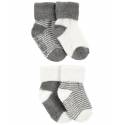 CARTER'S Ponožky Stripes Grey neutrál LBB 4ks 0-3m