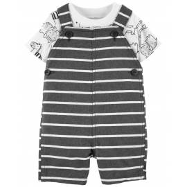 CARTER'S Set 2dielny tričko kr. rukáv, kraťasy na traky Stripe Safari chlapec 3m