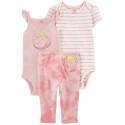 CARTER'S Set 3dielny legíny, body kr. rukáv, body bez rukávov Pink Whale dievča LBB 12m