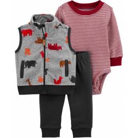 CARTER'S Set 3dielny vesta, body, nohavice chlapec Dino 3 m /veľ. 62