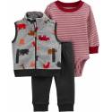 CARTER'S Set 3dielny vesta, body, nohavice chlapec Dino 3 m /veľ. 62