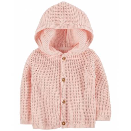 CARTER'S Sveter s kapucňou Pink dievča NB/ veľ. 56