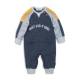 DIRKJE Set 1dielny D-JUST BE COOL BEST KID EVER 56 Navy melee+grey melee+ochre