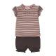 DIRKJE Set 2dielny kr. nohavice 68 Smokey Pink+Stripe+Smokey Grey