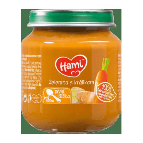 HAMI Zelenina s králikom (125 g) - maso-zeleninový príkrm