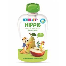 HiPP Hippies Kapsička ovocná Hruška, jablko BIO 100 g, 4m+