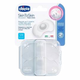 CHICCO Chránič bradaviek SkinToSkin silikón 2 ks S/M